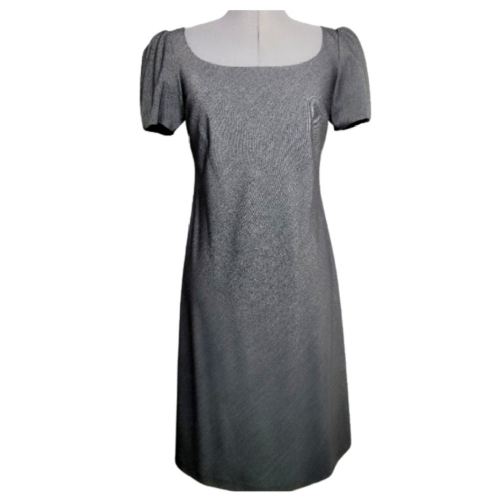 American Living Gray Short Sleeve Sheath Contemporary Dress Women's Size 4